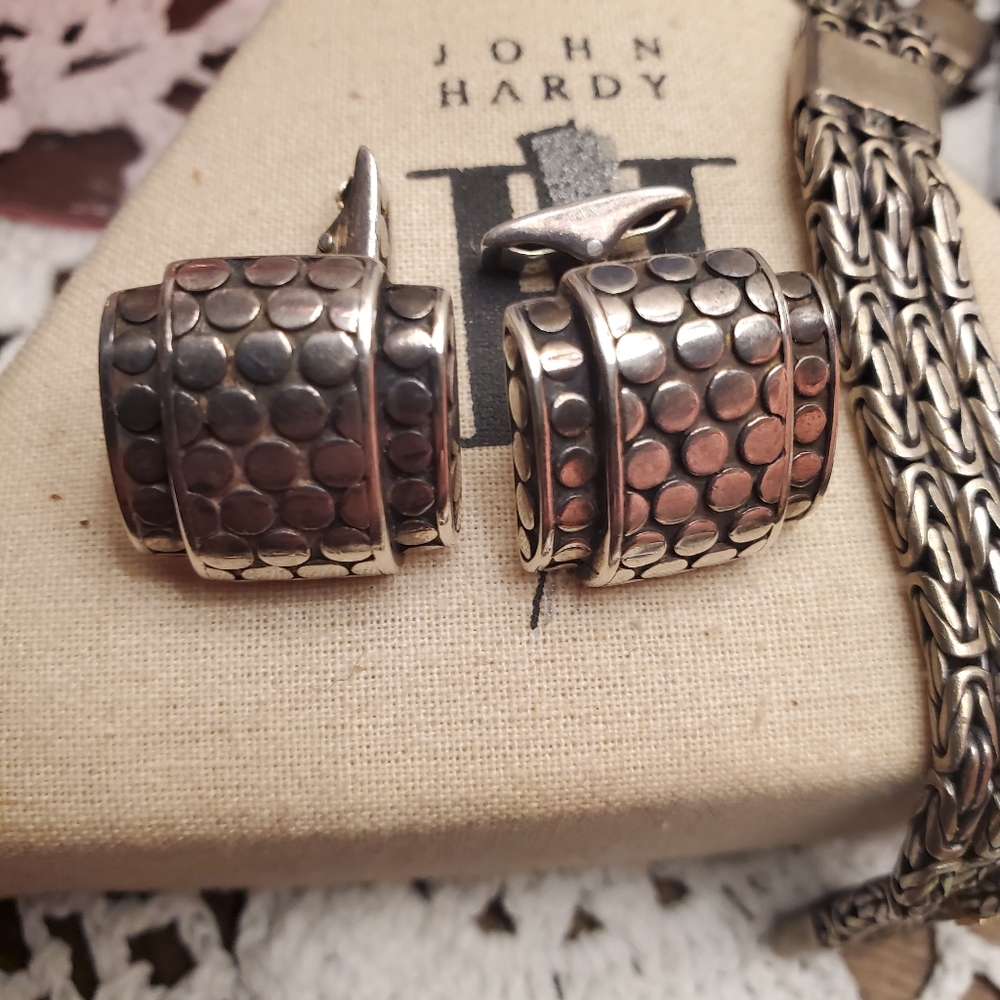 John Hardy Estate Men Cufflinks Sterling Silver JH7
